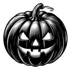 Halloween pumpkin. Vector illustration isolated on a white background