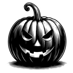 Halloween pumpkin. Vector illustration isolated on a white background