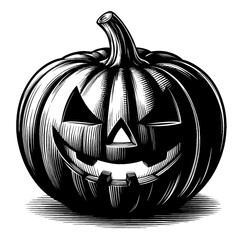 Halloween pumpkin. Vector illustration isolated on a white background