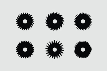 Black circular saw blades with sharp teeth cutting tools woodworking