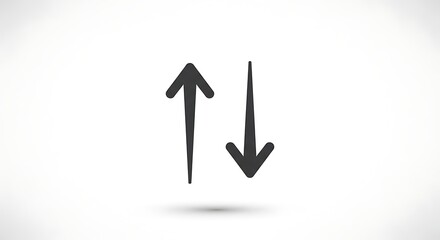 Dynamic up and down arrows symbolizing progress, change, or direction in a clean, modern graphic