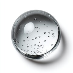 Clear glass sphere with bubbles (1)