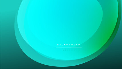 Abstract teal layers create smooth gradient. Minimalist design with dark background. Modern aesthetic, simple composition.