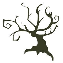 ハロウィン用の不気味な木のイラスト素材/Halloween Spooky Tree Illustration Material