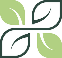 Natural Organic Logo Design Element