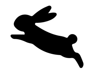 Rabbit Side View silhouete Vector