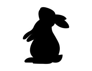 Rabbit Side View silhouete Vector