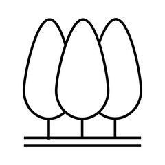 pine tree line icon