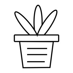 flowerpot line icon