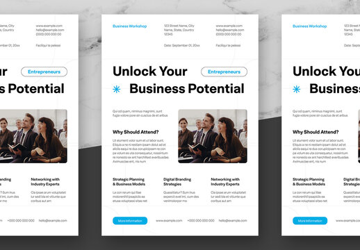 Blue And Black Buisness Flyer