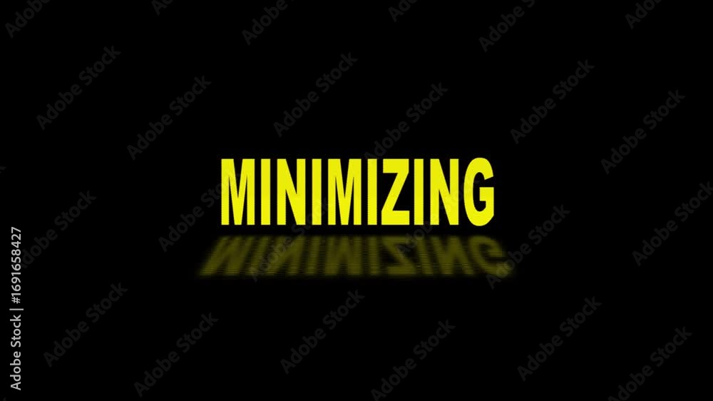 Aufkleber minimizing text animation. minimizing style, design elements motion graphics. banner sign template s