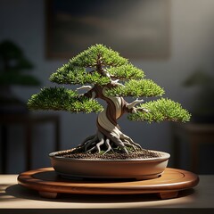 Serene Bonsai Tree - A Symbol of Harmony and Balance.