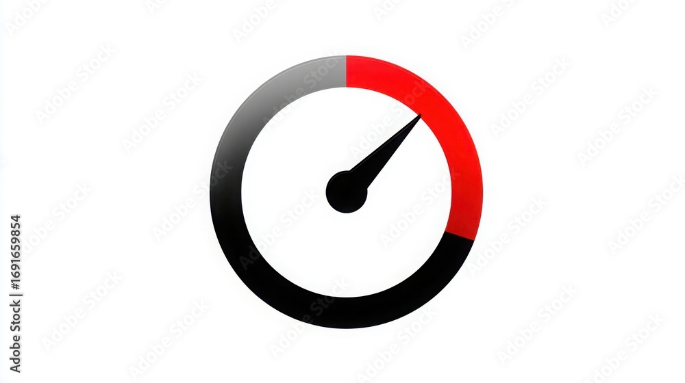 Poster clock with red and black circle symbolizing rhythm-based decision making and conversion sync gauge i