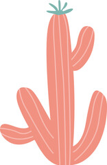 Obraz premium Soft Abstract Cactus Illustration Element
