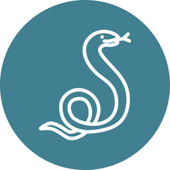 Snake Vector Line White Circles Multicolors