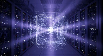 Abstract Futuristic Data Processing.