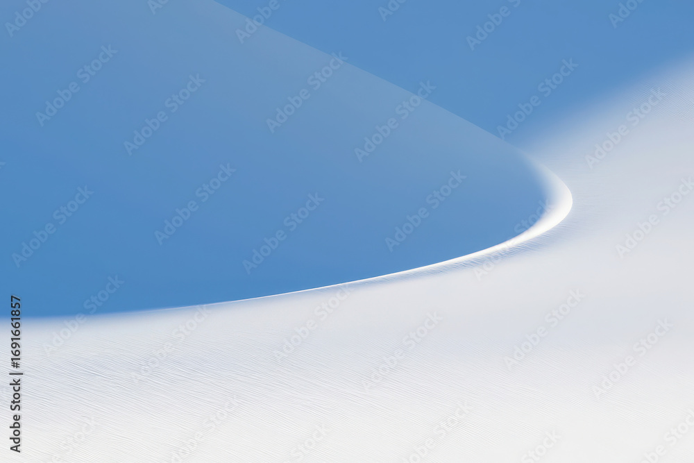 Poster abstract soft blue and white gradient curve with subtle light effects for modern backgrounds
