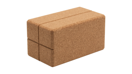 Natural cork yoga block enhancing poses for strength and flexibility