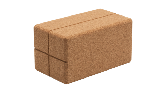 Natural cork yoga block enhancing poses for strength and flexibility