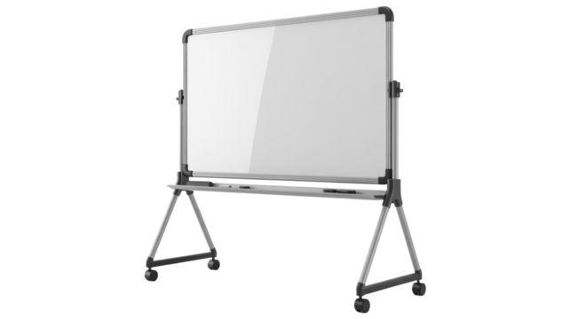 Modern mobile whiteboard perfect for brainstorming and presentations