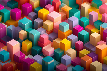 abstract colorful cubes background