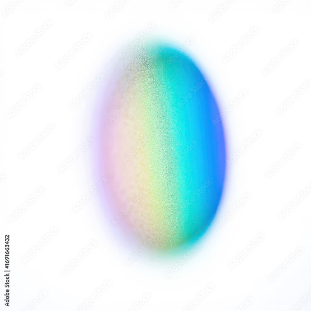 Poster abstract soft bokeh orb with rainbow hues light effect on white for cosmetic or aura concepts