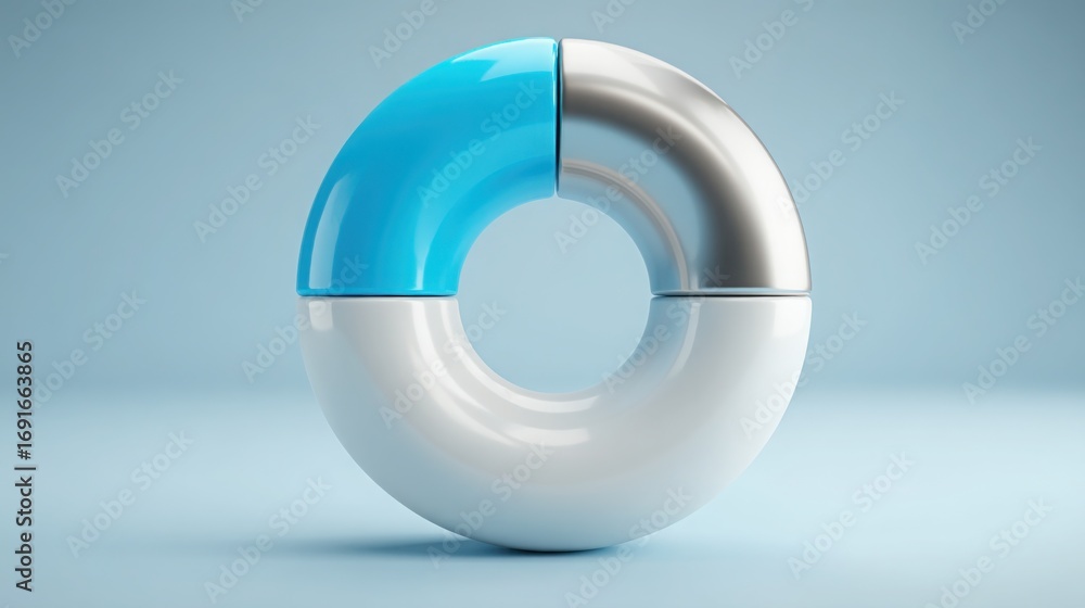 Poster blue and white object symbolizing insight-driven concepts of liquidity and modern design in business