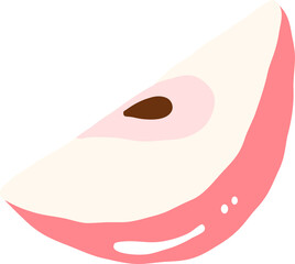 Pink Apple Clipart, Cute Fruit Illustration, Pastel Apple Graphic, Harvest Fruit Design for Stickers, Invitations and Digital Art