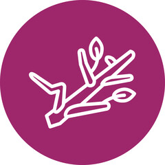 Branch Vector Line White Circles Multicolors