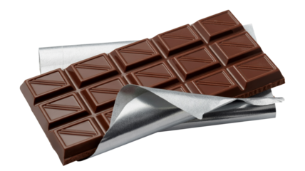 Delicious milk chocolate bar unwrapped and ready to enjoy
