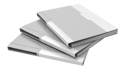 Stack of clean binders ready for organized business information storage