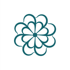 abstract blue flower