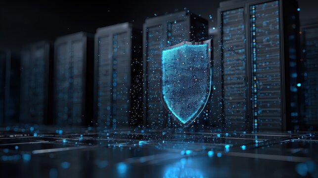 Digital shield protecting data servers in a secure network infrastructure setup