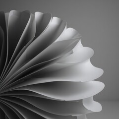Abstract Paper Design with Curved Shapes and Light Shadow Effects