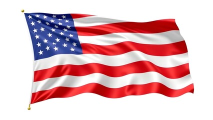 Fototapeta premium A striking visual of the American flag waving patriotically in the wind, a powerful symbol of the United States