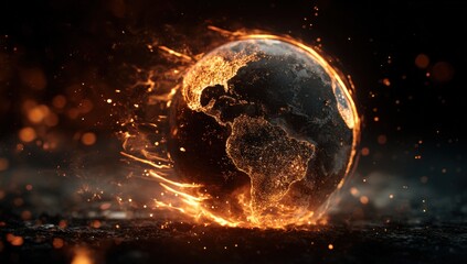 Fototapeta premium Burning Earth