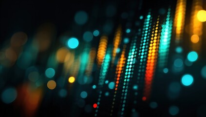 Abstract digital art with vibrant colors and dotted lines