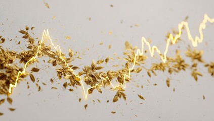 Gold leaf chart graphic