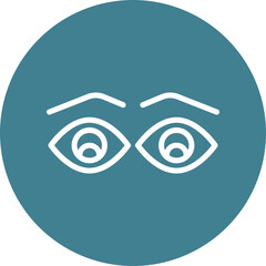 Eyes Vector Line White Circles Multicolors