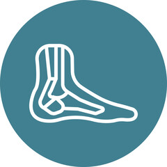 Obraz premium Achilles tendon Vector Line White Circles Multicolors