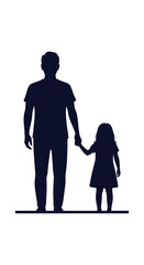 A father and daughter holding hands walking together illustrating family love and connection