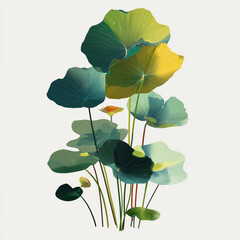 blue flower on white background