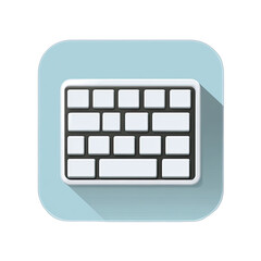 Light-blue square icon depicting a keyboard