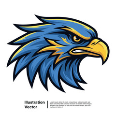 Mascot Eagle Head Vector Illustration - Majestic Bird of Prey Design