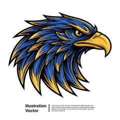 Majestic Eagle Head Illustration Vector Art Design