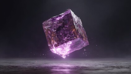 Abstract floating cube