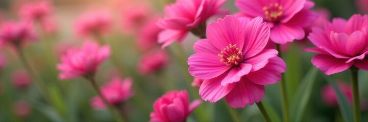 Fototapeta premium Close-up of vibrant pink dianthus flowers in full spring bloom , flora, colorful