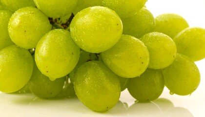 Fresh green grapes close-up