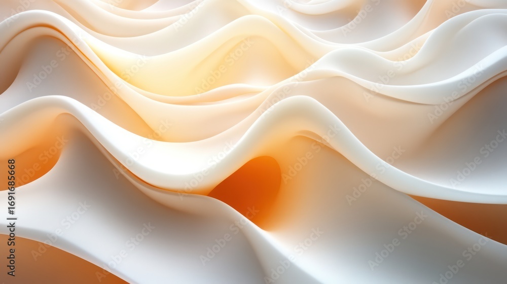 Poster abstract wavy shapes, soft light, background design. possible use graphic design element