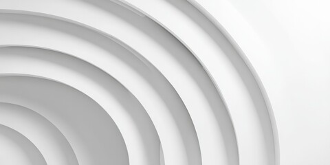 Fototapeta premium Abstract concentric circles in white